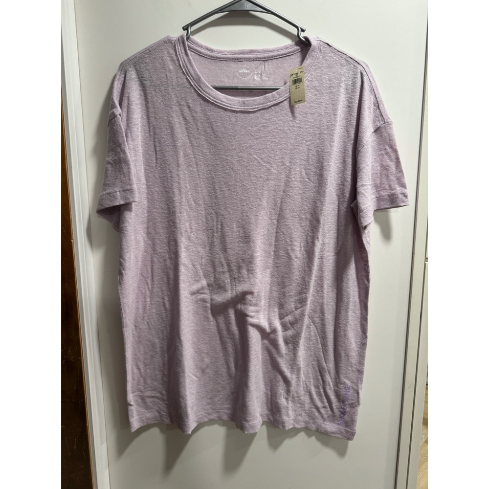 Aerie Womens Lavender Purple Oversized Short Sleeve Crew Neck T-Shirt XS NWT